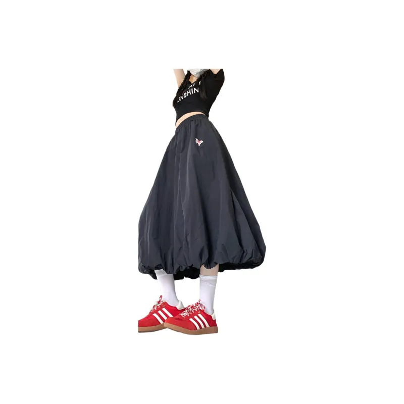 GOSO Casual Long Skirts Women's Black-2