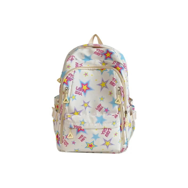 WICKBUEN Polyester Backpack Regular Women's White/Black/Purple/Green-0