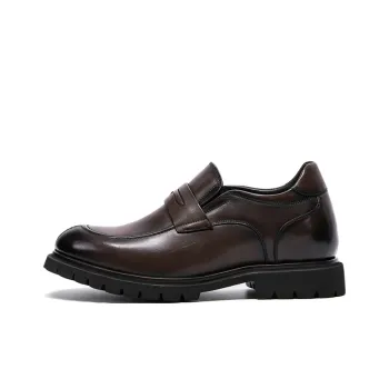 He Jinchang Dress Shoes Men's Vintage Brown