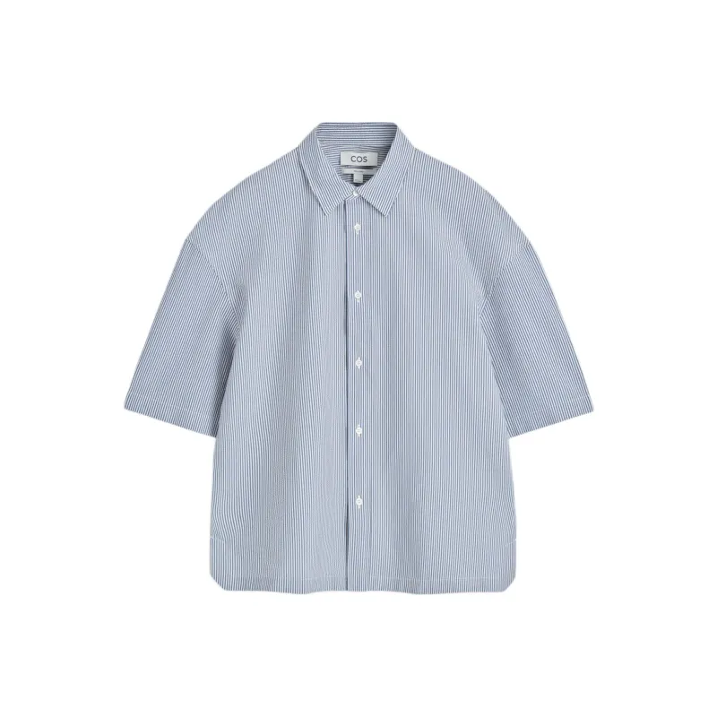 COS Shirts Men Blue/White/Stripes-0