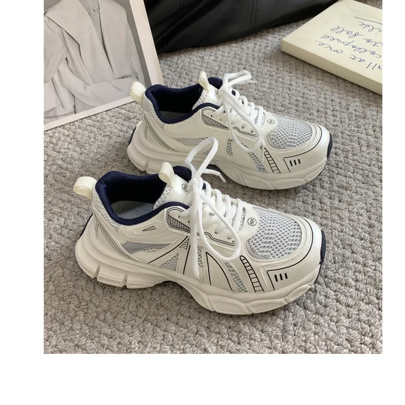 VICTORIA&VERA Slip Resistant, Abrasion Resistant, Breathable Low Top Chunky Sneakers Women's-19