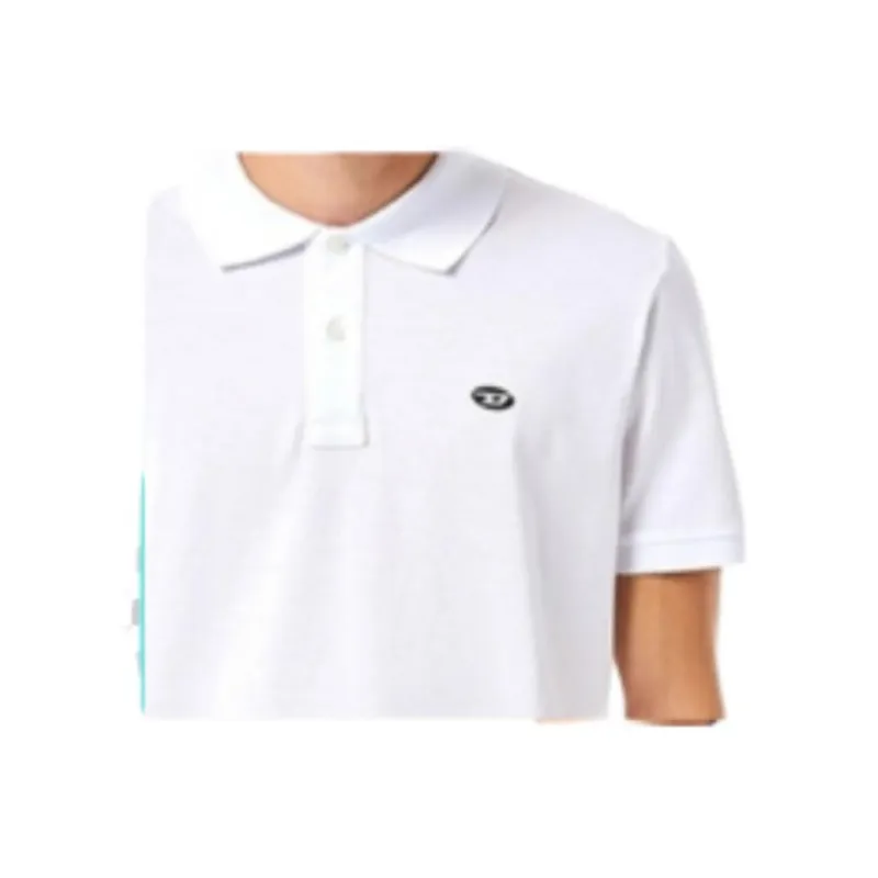 DIESEL OVAL D Series Polo Shirts Men White-5