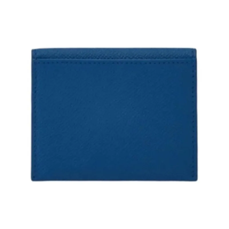FERRAGAMO Calfskin Card Holder Regular Unisex Blue-2