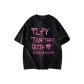 Black (Pink Text)