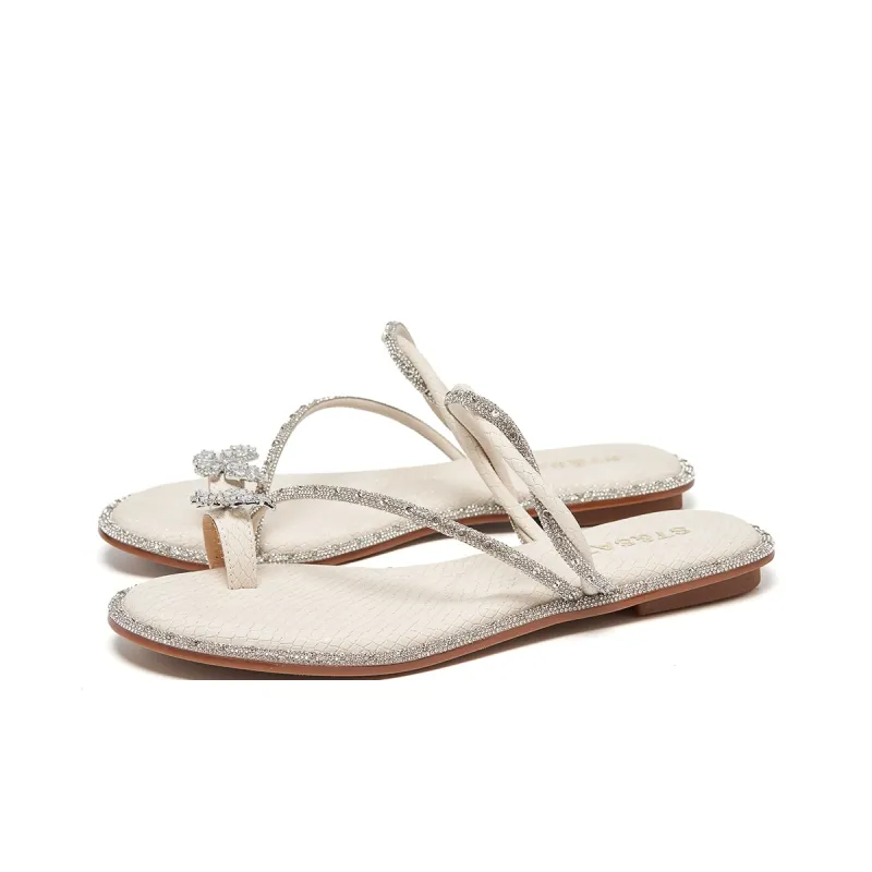ST&SAT Rhinestone Quick Dry Antibacterial Massage Mule Sandals Women's-2
