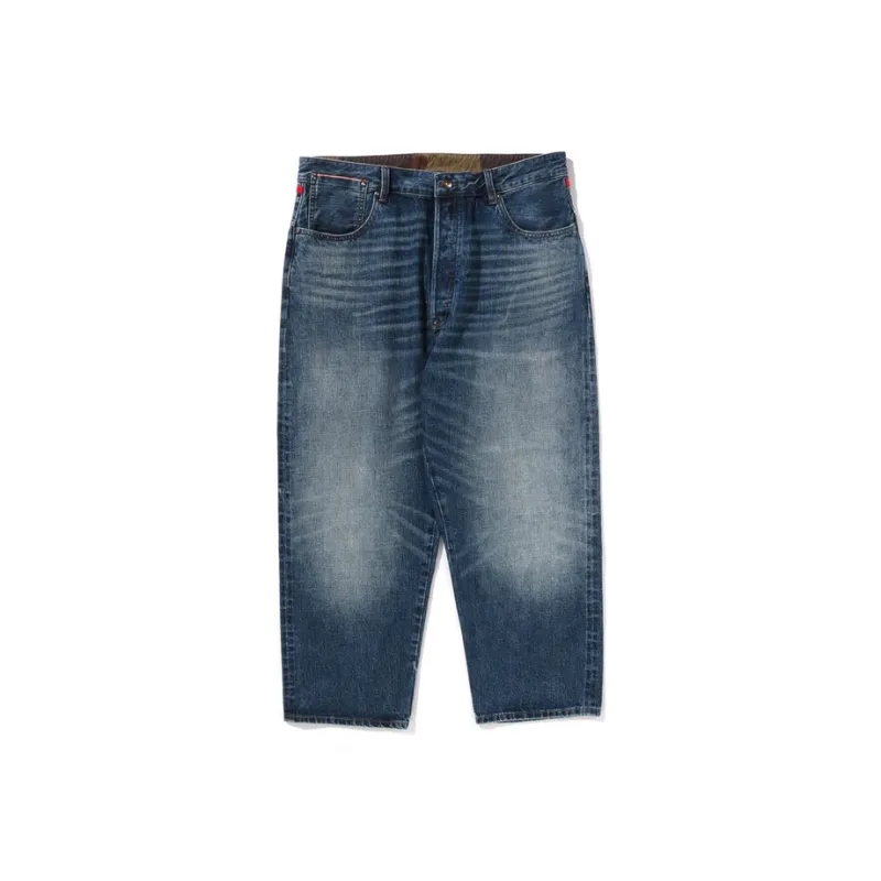 Bape Taper Front Denim Pants-0