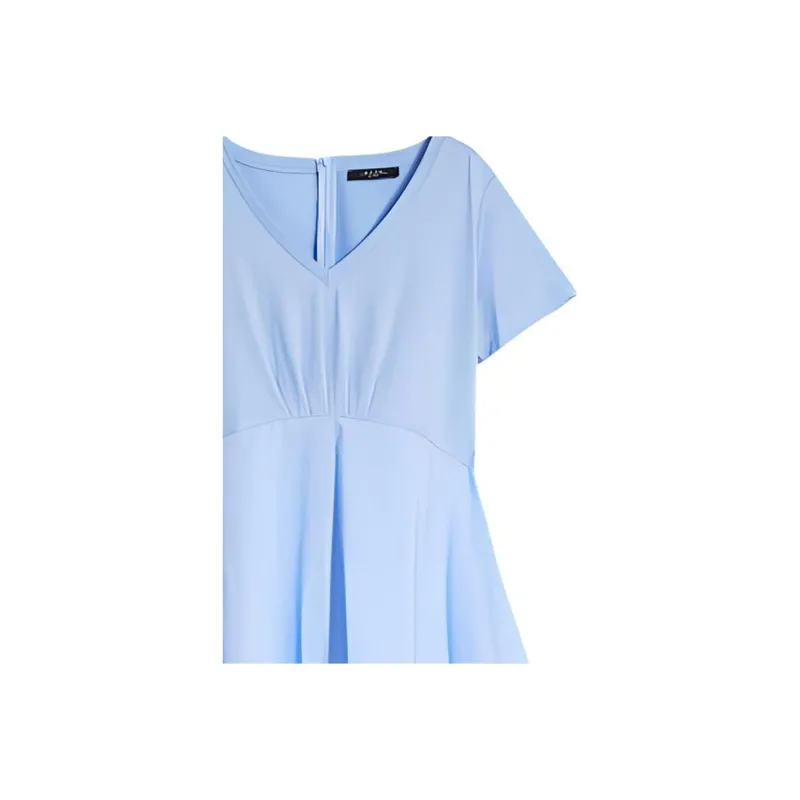 WEEKEND MaxMara Short Sleeved Dress Women's Sky Blue-4