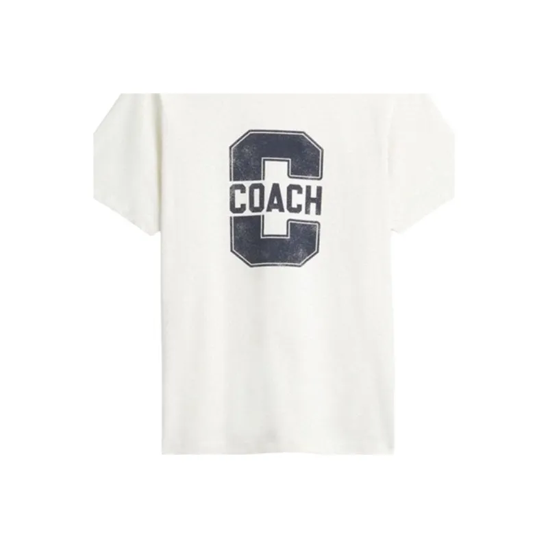 COACH SS25 T Shirt Men's Vintage Ivory White-2
