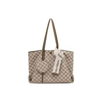 H YXIANG PVC Tote Bag, Shoulder Bag Women's Khaki