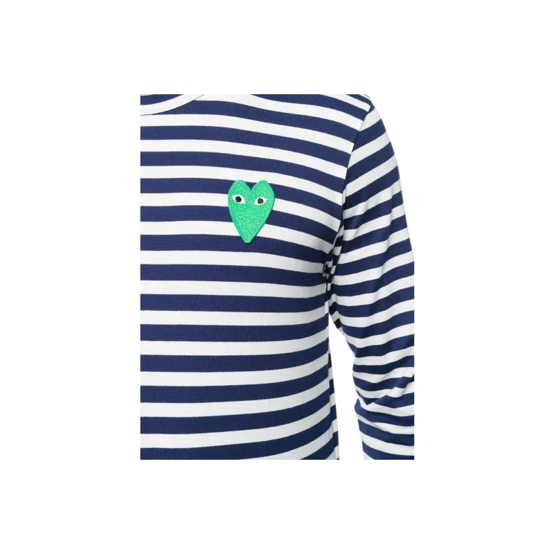 CDG Play T Shirts Men Blue-4
