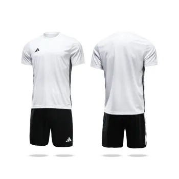Adidas COMMERCIAL Soccer Jersey Set Men's 2 Piece Set Black/White/Cyan