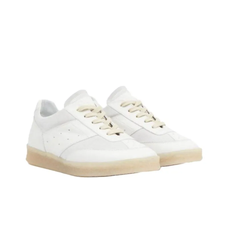 MM6 Maison Margiela 6 Court Low Top Skateboard Shoes Women's White-2