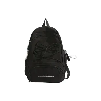 Parker Bear Nylon Fabric Backpack Unisex Multicolor