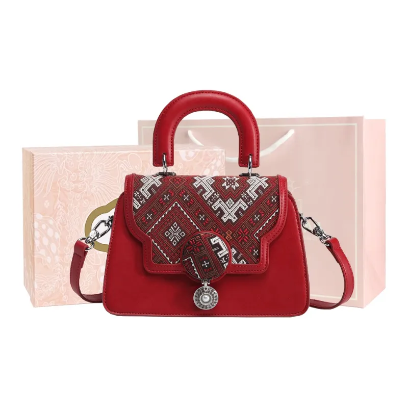 MISS GAIL Synthetic Leather Shoulder Bag, Crossbody Bag, Handbag Women's Red/Blue/Brown-0