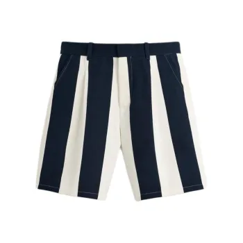 ZARA Casual Shorts Men Sea Blue/White
