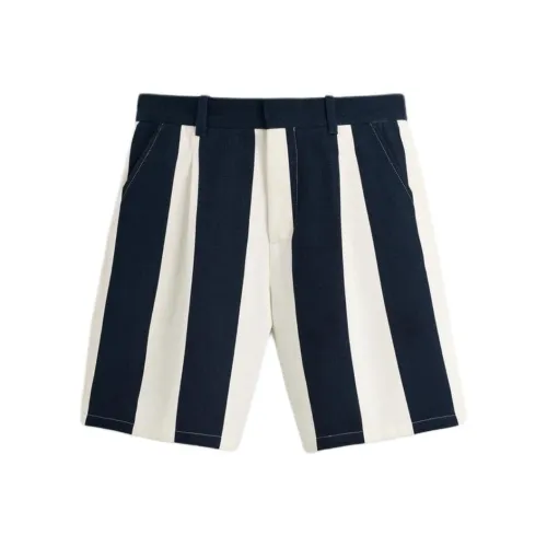 ZARA Casual Shorts Men Sea Blue/White