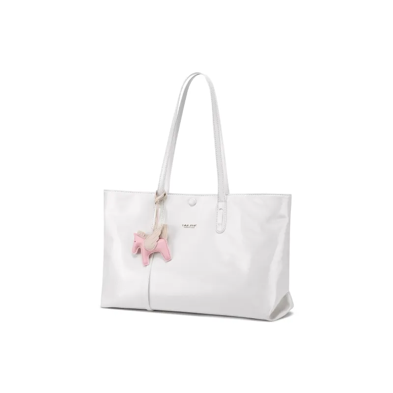 FAIRWHALE PU Tote Shopping Bag Underarm Shoulder Bag Women's White-3