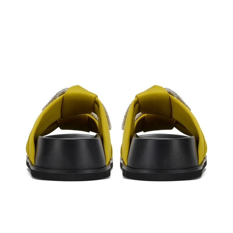 GG CC Slip Resistant Rhinestone Slide Slippers Women's-8