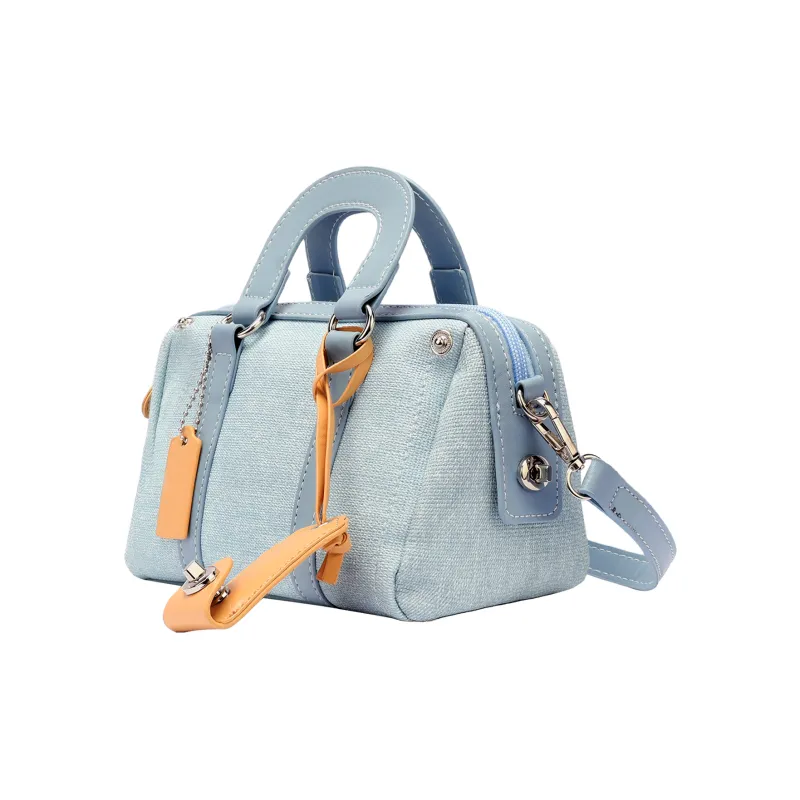 UNITE STAR Denim Boston Bag, Crossbody, One Shoulder, Handbag Women's Denim Blue-1