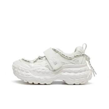 FAIRWHALE Breathable Height Increasing Abrasion Resistant Slip Resistant Low Top Casual Shoes Women's White Silver