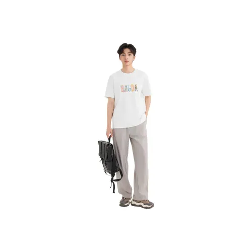 Three blessings T Shirts Men Serums White