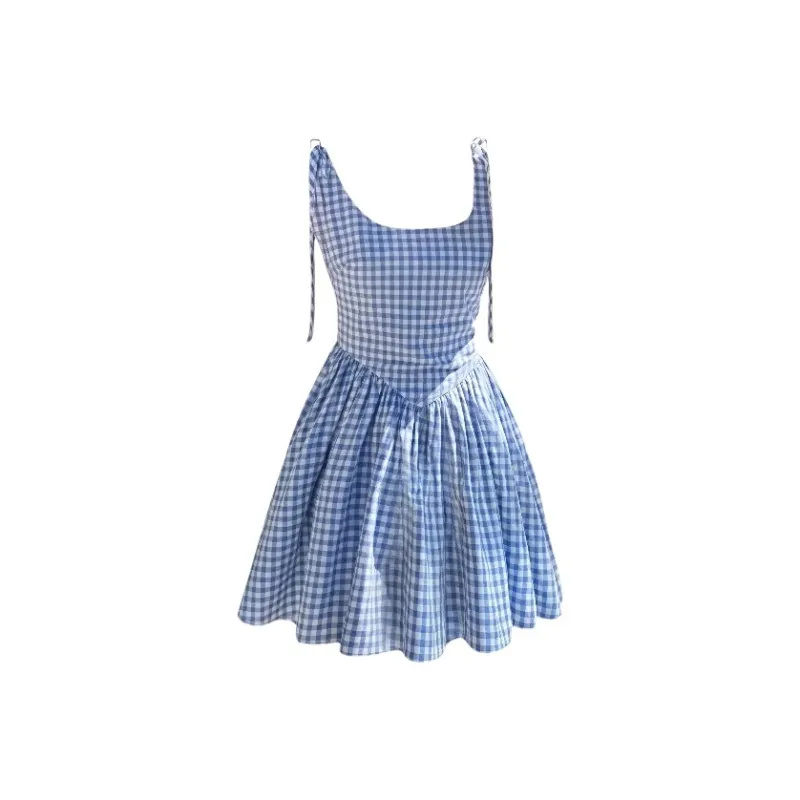 MA JOURNEE Slip Dresses Women's Blue-1