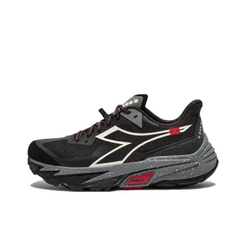 Diadora Anti Slip Wear Resistant Low Top Casual Running Shoes Unisex Black