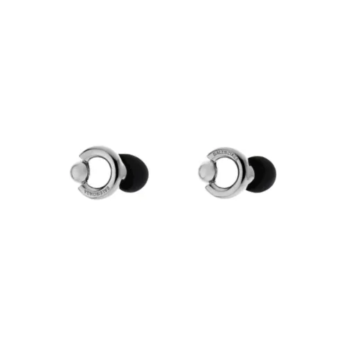 Balenciaga Brass, Silicone Earrings Men's Gray