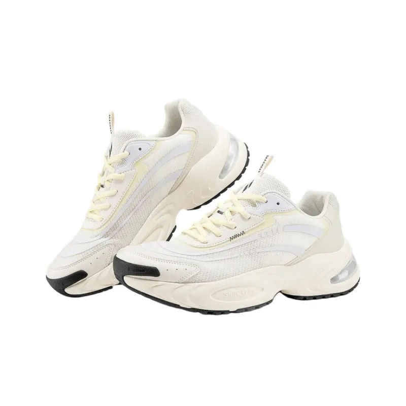 Skechers Anti Slip Wear Resistant Low Top Casual Shoes Men's Ecru-2