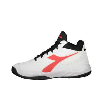 Diadora Anti Slip Wear Resistant Low Top Basketball Shoes Men's White