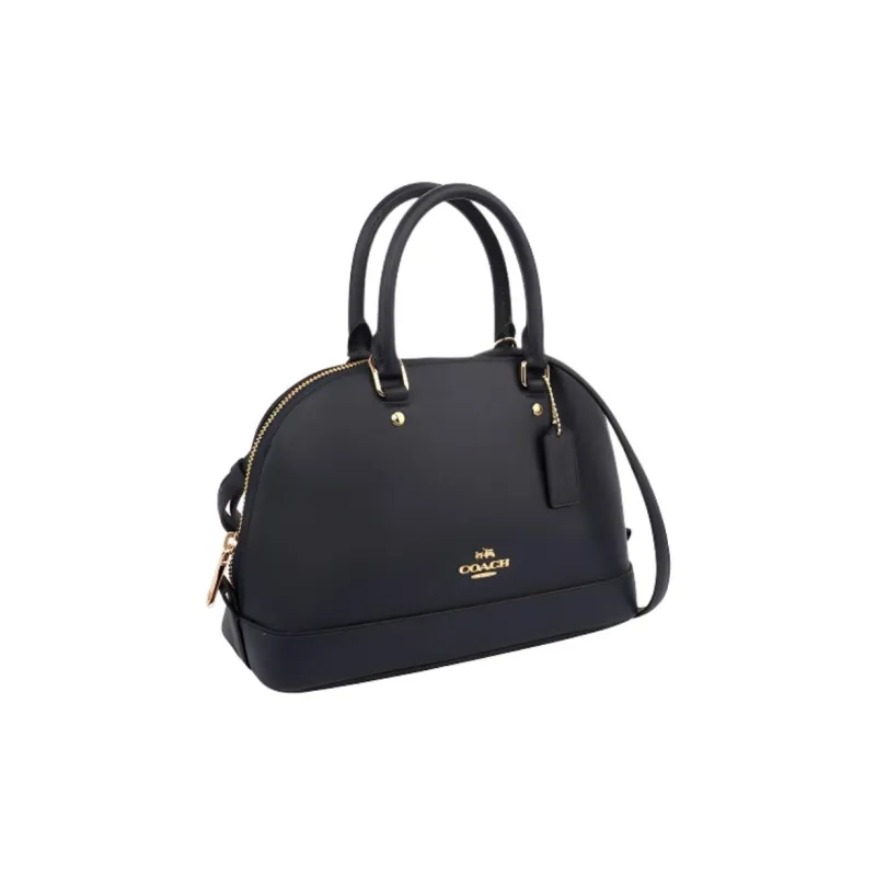COACH Sierra Leather Dome Bag Handbag Shoulder Bag Crossbody Bag Mini Women's Blue Black-1