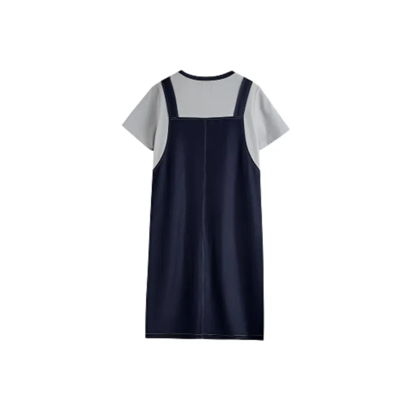 Flowers In Water Short Sleeved Dress Women's-1