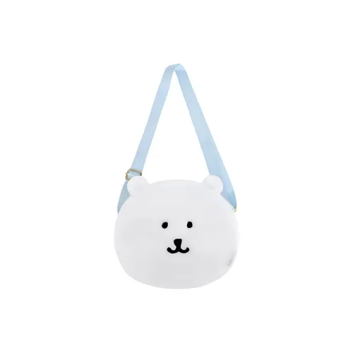 Friendship Plush Crossbody Bag, Shoulder Bag Women's White & Light Blue