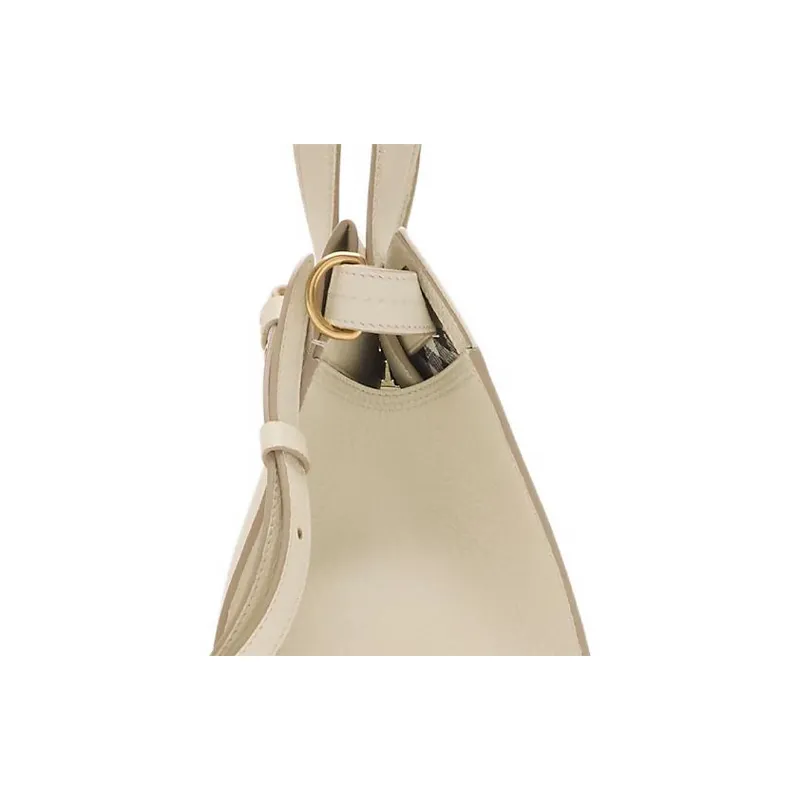 Burberry Calfskin Handbag Mini Women's Ivory White-4