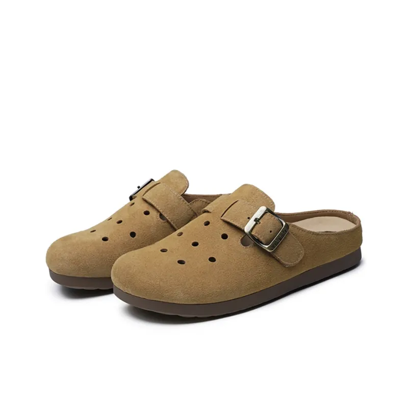 AOKANG Rubber Sole Slip Resistant Closed Toe Slippers Women's-9