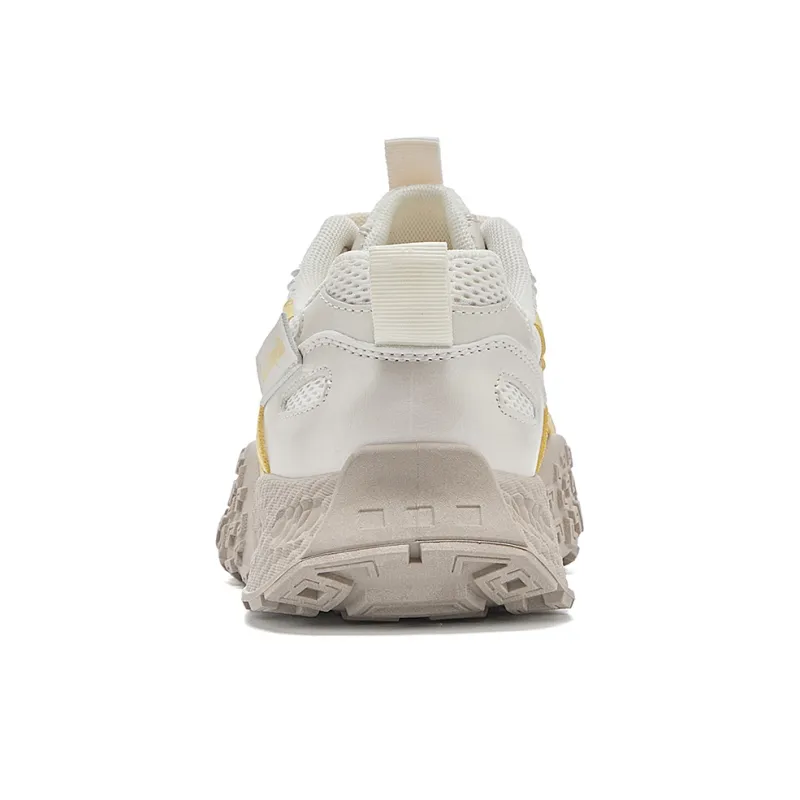 La Chapelle Anti Slip And Wear Resistant Height Increasing Low Top Chunky Sneakers Women's Beige Yellow-4