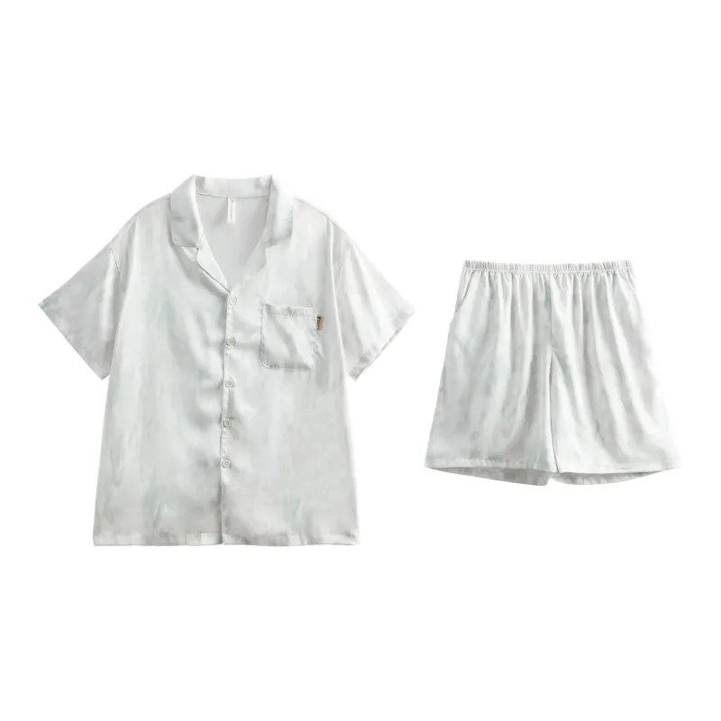 XUANZHITING Pajama Set Men's Light Green-0
