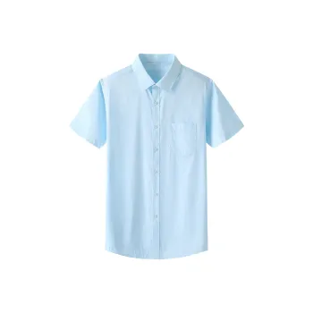 ARTSDON Shirts Men Lake Blue Pattern