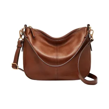 FOSSIL Leather Crossbody Handbag Women's Brown