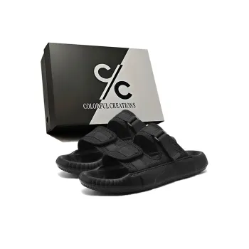 Colorful Creations EVA Stitching Quiet, Slip Resistant, Quick Dry Slide Slippers Men's