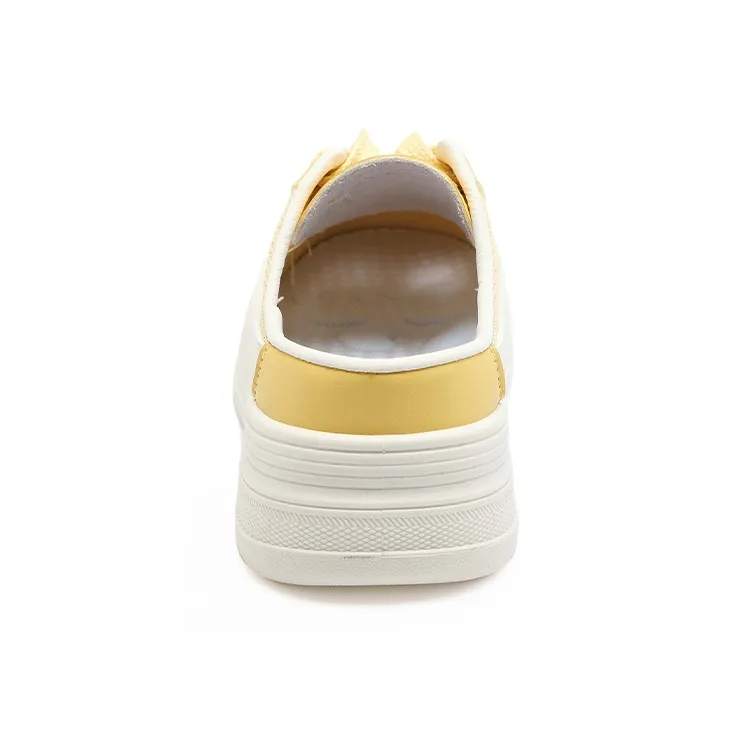 RENBEN Quiet Quick Dry Closed Toe Slippers Women's Yellow-4