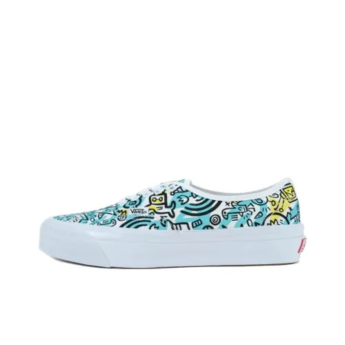 Vans men LX Authentic 44 Skateboard V56 Unisex Low Top Blue Yellow