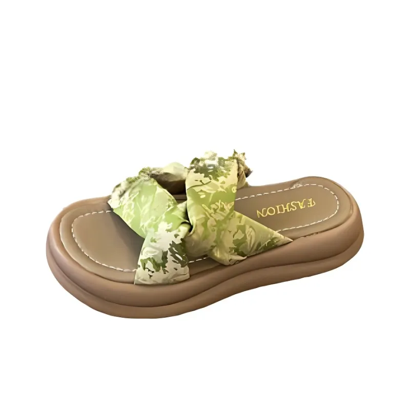WUJI Rubber Sole Embroidery Slip Resistant Abrasion Resistant Slide Slippers Women's-9