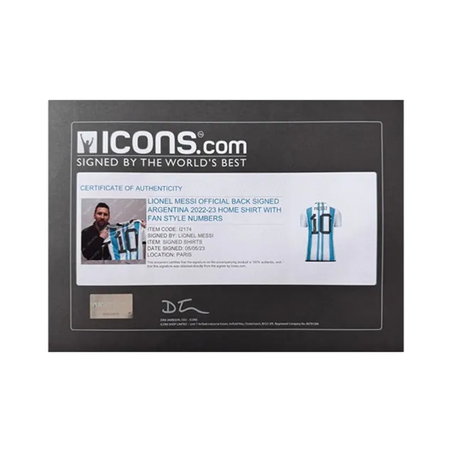 Three For Argentina National Team Jersey Exquisite Mounting, Outer Frame Approx. 65x85cm-4