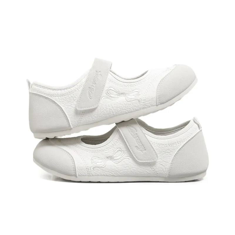 DEERWAY Height Increasing Abrasion Resistant Lightweight Breathable Slip Resistant Low Top Casual Shoes Women's Beige-2