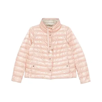 Quilted High-Neck Reversible Coat