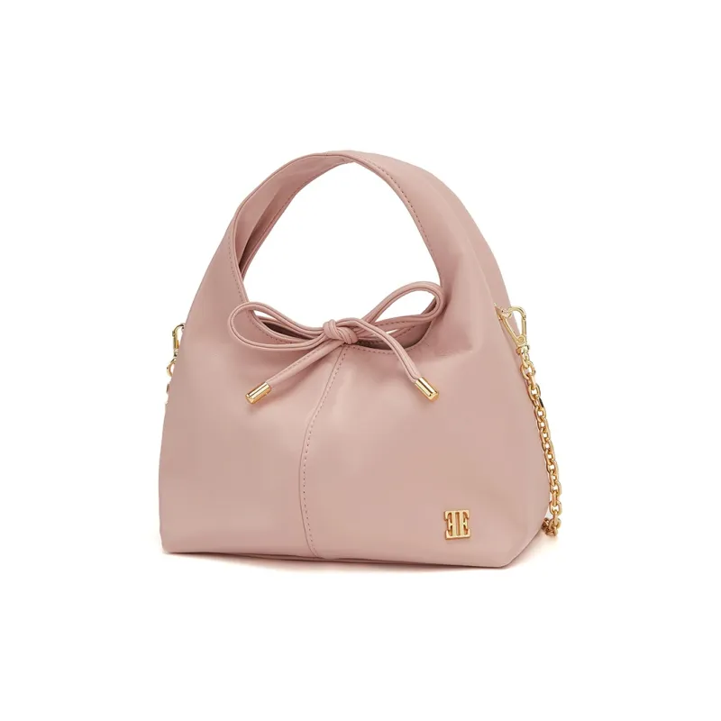 ELLE Synthetic Leather Handbag Trumpets Women's Pink/Light Gray/Light Yellow-1