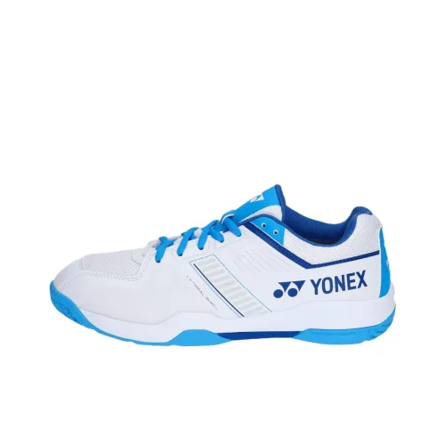 YONEX Power Cushion Anti Slip Wear Resistant Low Top Badminton Shoes Unisex White Blue