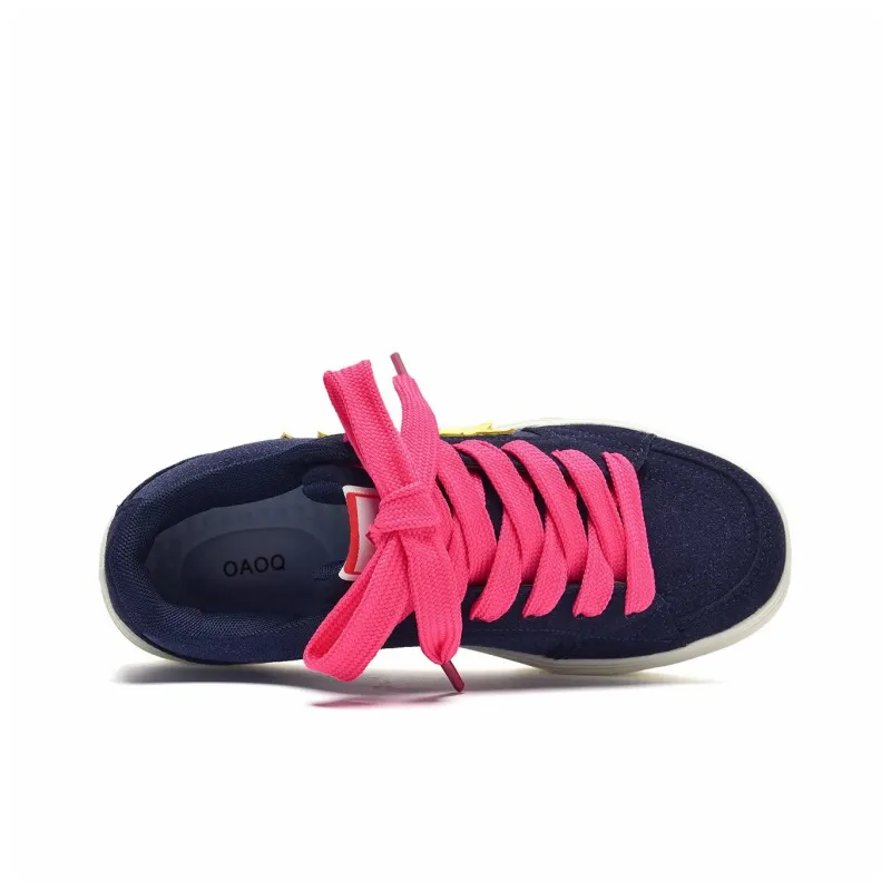 OAOQ Slip Resistant Cushioning Abrasion Resistant Lightweight Breathable Low Top Skateboard Shoes Unisex-23