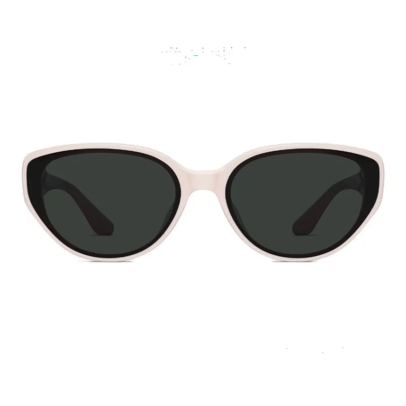 CAPONI Plate Frame TR/Memory Plastic Cat Eye Sunglasses Unisex Black-5
